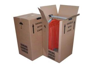 Premium Cardboard Wardrobe Boxes with Hanging Rail | Packaging Express UK Premium Cardboard Wardrobe Boxes with Hanging Rail | Packaging Express UK