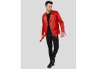 Purchase Buel Red Motorcycle Leather Jackets Belted Biker by NYC