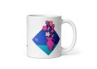 Duct Tape Flowers Art White Glossy Mug
