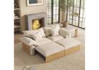 Adore my new Japandi sectional! So comfy & functional - Check it out!