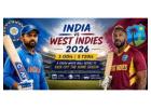 India vs West Indies 2026 Schedule