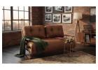Caramel Faux Leather 4-in-1 Convertible Sleeper Chair Sofa Bed