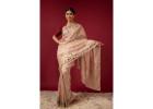 Elegant Cream Colour Tissue Saree Collection – Lightweight & Stylish | YUVTI by Bhupendra Singh