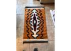 Southwestern Geometric Woven Area Rug – Orange & Black